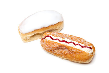 Iced bun's isolated on a white background.