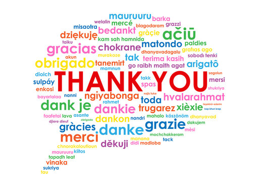 "THANK YOU" Tag Cloud (a lot thanks gratitude speech bubble)