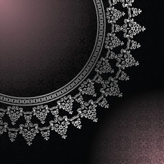 Seamless background with an elegant lace frame