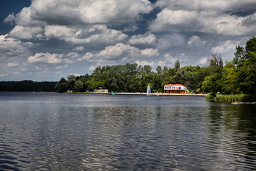 Obraz premium Lake in Wagrowiec, Poland