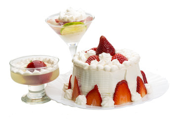 Dessert with strawberry
