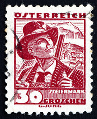 Postage stamp Austria 1934 Man from Styria