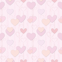 Fototapeta na wymiar Love heart seamless background. Party card. Greeting pattern.