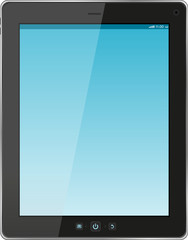 Digital tablet pc with blue screen