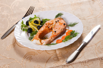 Salmon steak