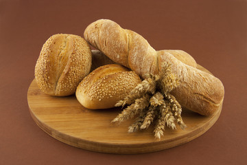 Assortment of fresh bread  and pastries