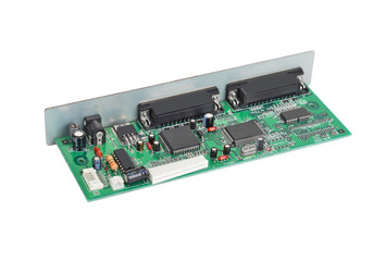 Scanner motherboard board, isolated on white background