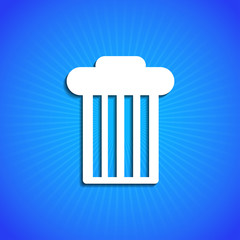 Vector icon on blue background. Eps10