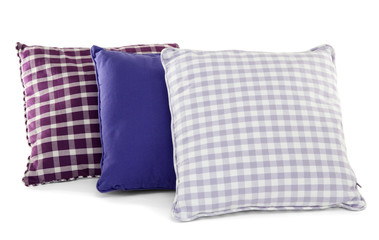 Colorful pillows isolated on white