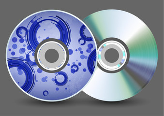 Vector disk on gray background. Eps10