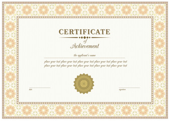 Vector red certificate