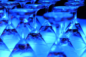 empty martini glasses