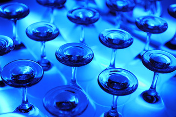 empty martini glasses