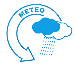 météo sur symbole bleu