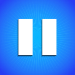 Vector icon on blue background. Eps10