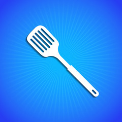 Vector icon on blue background. Eps10