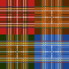 Classic scottish tartan fabric seamless pattern, vector