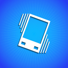 Vector icon on blue background. Eps10