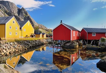 Zelfklevend Fotobehang Scandinavië Nusfjord