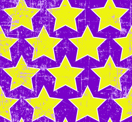 Fototapeta premium Grunge stars seamless