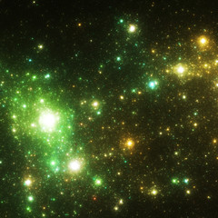 Obraz premium Green deep space