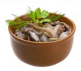 Raw seafood cocktail