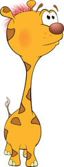 Cheerful giraffe cartoon