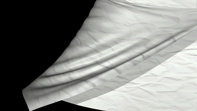 Crumpled paper page curl, wipe, transition.