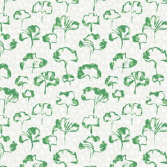 green leaves seamless pattern vector illustration