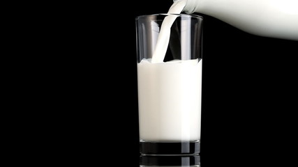 Pouring milk into glass