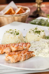 Roasted salmon