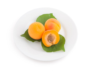 Apricots on a plate