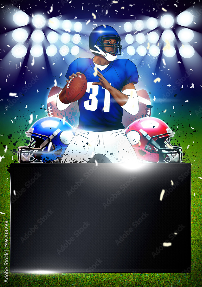 Wall mural American football poster