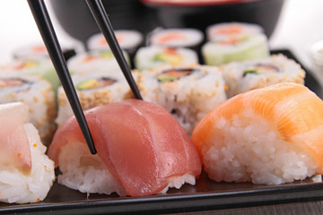 assortment of sushi maki roll