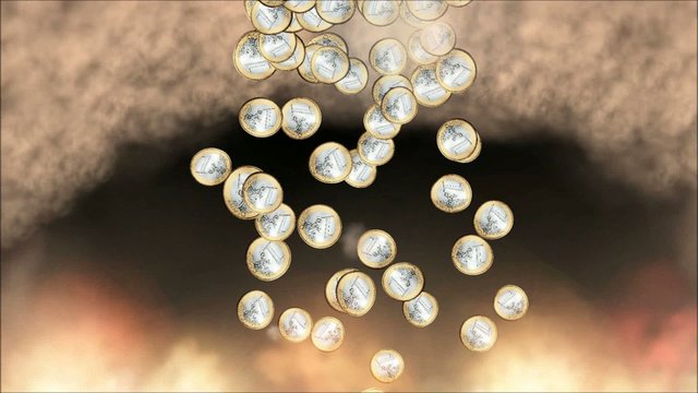 Raining Euro Coins Animation