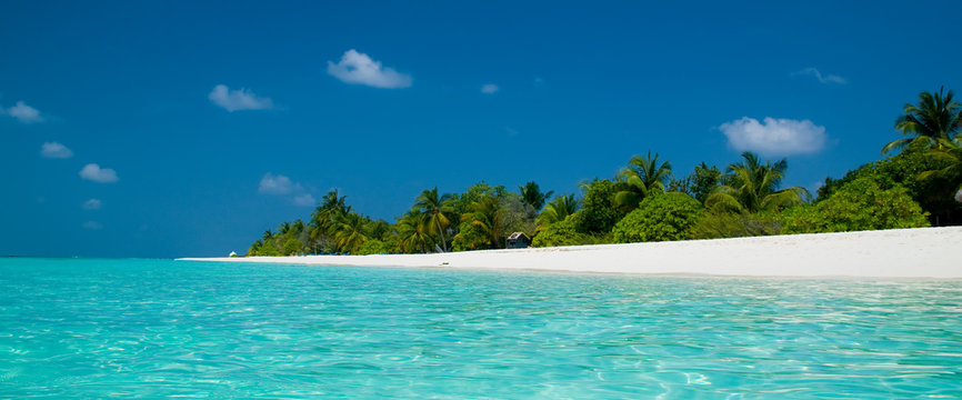 Strand Panorama auf den Malediven