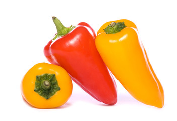 three Sweet peppers cutout