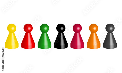 "Mensch ärger dich nicht Figuren 3D Vektor" Stockfotos und lizenzfreie