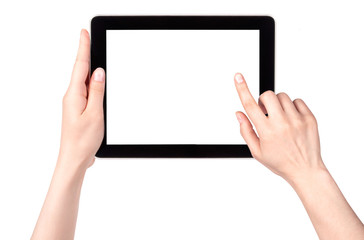 Touch screen tablet computer with hand