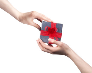 taking a gift concept isolated