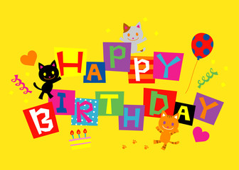 HAPPY BIRTHDAY （黄色）