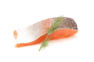 a piece of salmon fillet