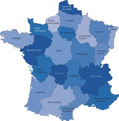 Carte des régions françaises
