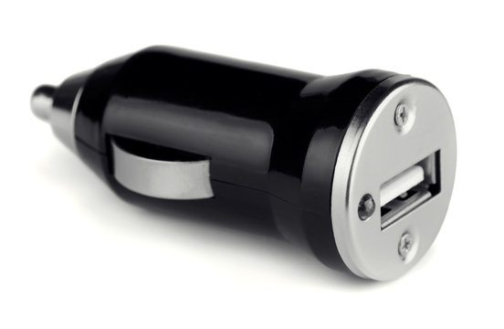 Black USB Electronics Device Car Charger