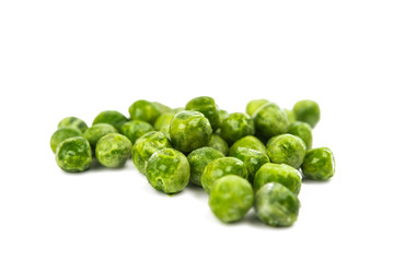 Frozen peas isolated