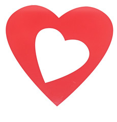 Read heart isolated on white