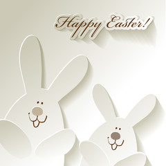 Happy Easter Papier Hasen Hares Rabbits Bunnies