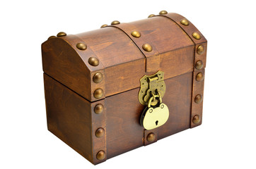 wooden chest with lock