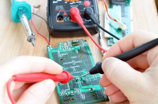 Test repair job on electronic printed circuit board