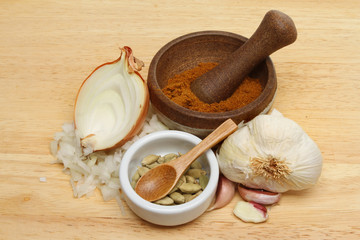 Fototapeta premium Curry ingredients